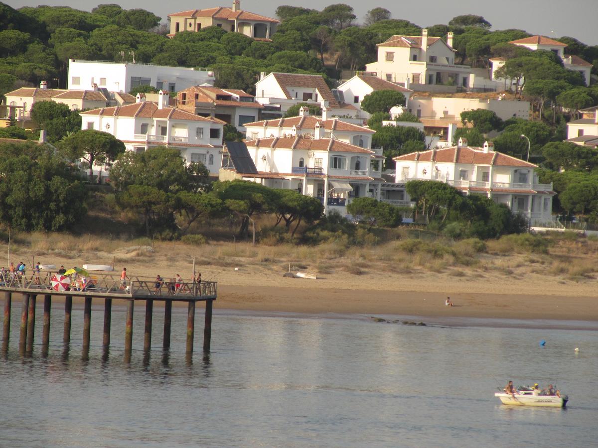 Llegando a Huelva,al continente.