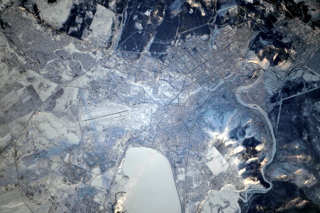 Chitá desde el Espacio. Чита видно из космоса.