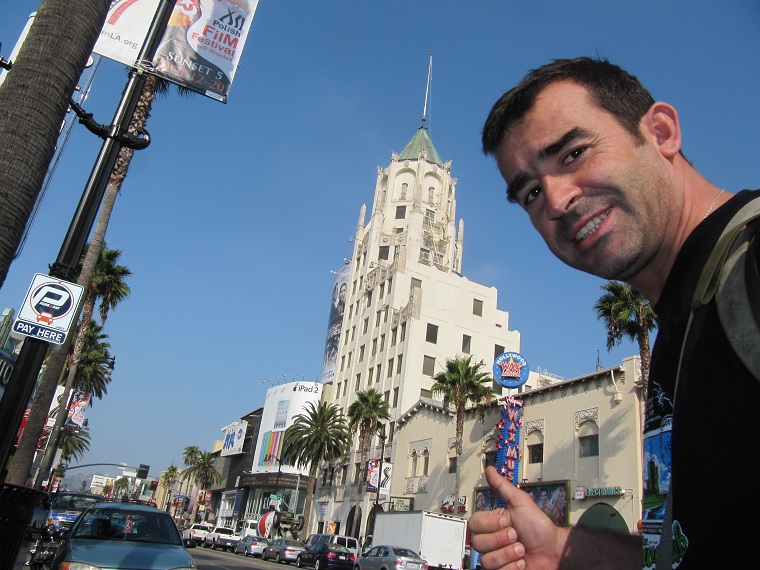 Topalante en Hollywood Boulevard, Los Angeles, CA.