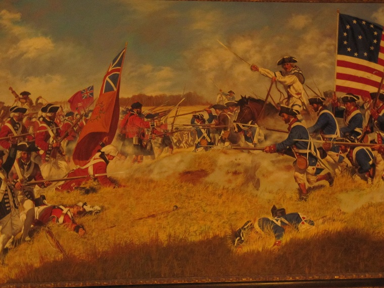 Cuadro que representa la Guerra de la Independencia.  Columbia, Parlamento de Carolina del Sur, EEUU.