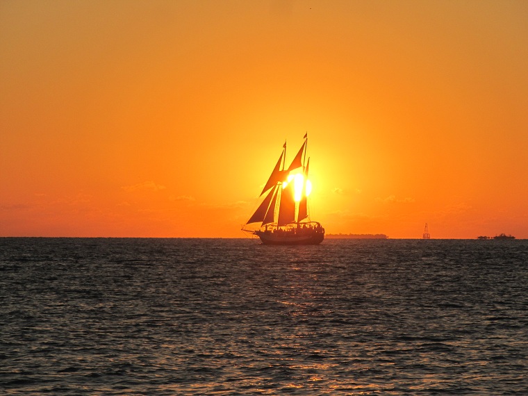 El ocaso en Key West, FL, EEUU