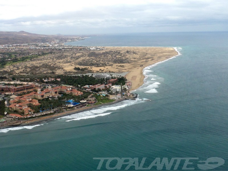 Maspalomas desde el aire. Gran Canaria.