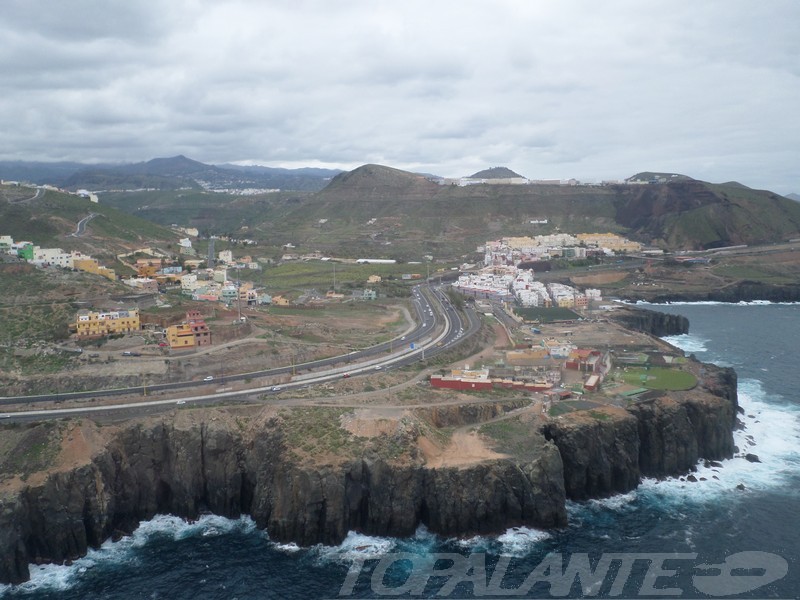 VIsta aérea de la Costa Norte de Gran Canaria.