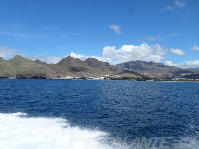 La Aldea de San Nicolás de Tolentino, vista desde la mar. Gran Canaria.