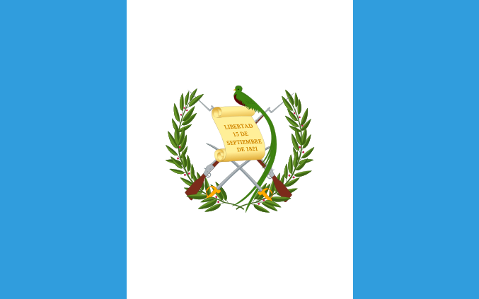 Bandera de Guatemala.