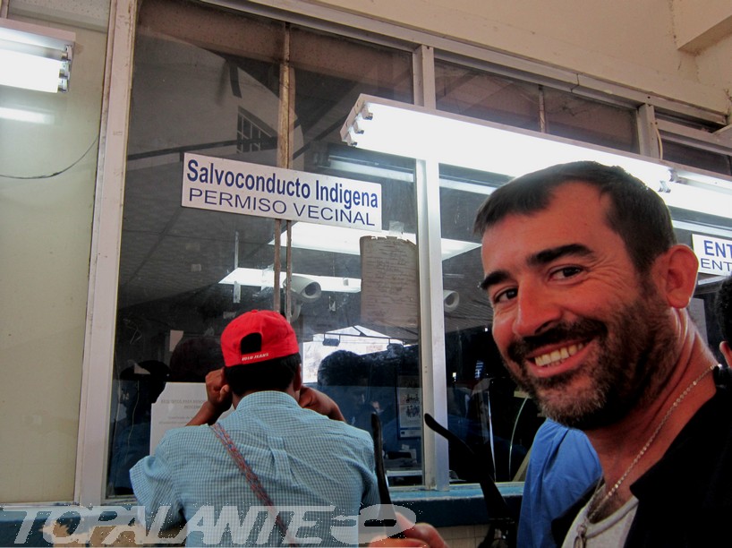 Topalante entrando en Panamá.