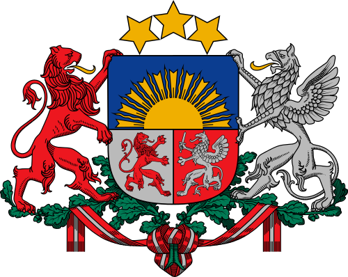 Escudo de Letonia. Gerbonis.