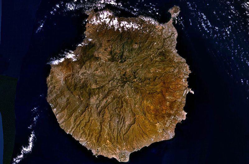La Isla de Gran Canaria desde el Espacio.  FOTO: NASA