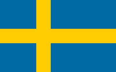 Bandera de Suecia. Svensk flagg.