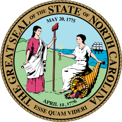 Escudo de Carolina del Norte; EEUU.