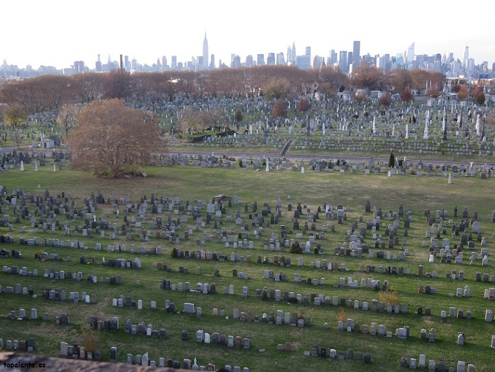 Vista del cementerio de Nueva York