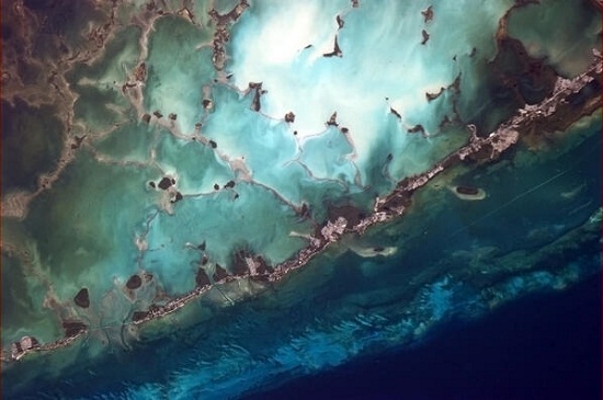 Cayos de Florida desde el espacio. 