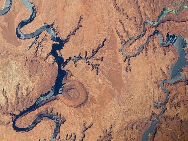 La vastedad del Gran Cañón del Colorado, AZ, EEUU, vistas desde el Espacio. FOTO: NASA