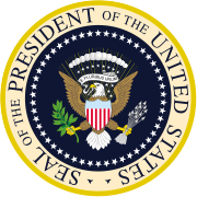 Escudo del Presidente de los Estados Unidos de América.