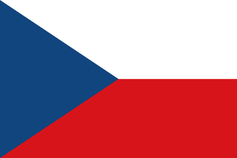 Bandera de la República Checa. Vlajka České Republiky.