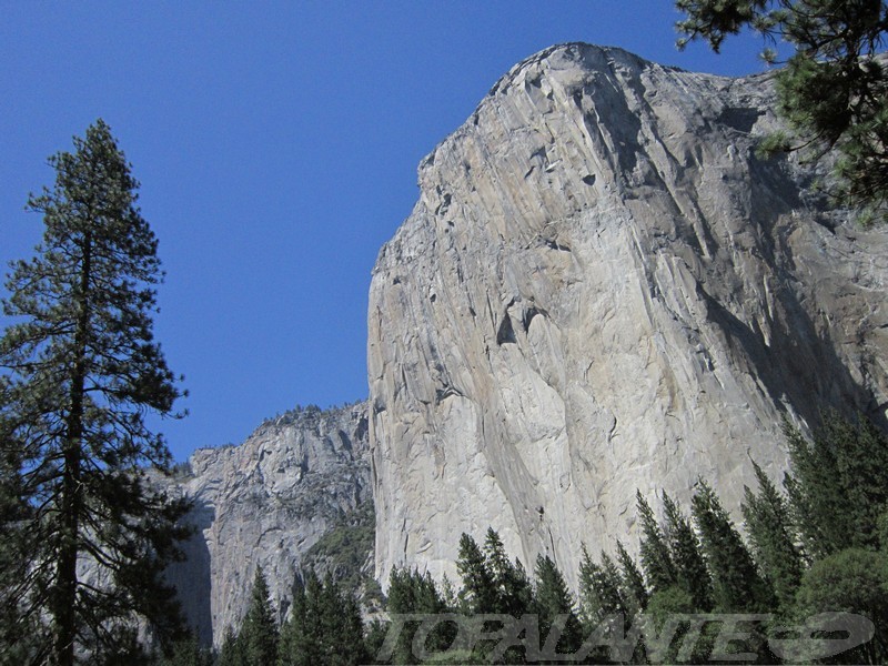 Vista de El Capitán desde Northside Drive. Yosemite National Park CA. USA.