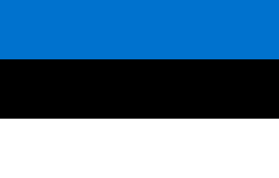 Bandera de Estonia. Sinimustvalge.