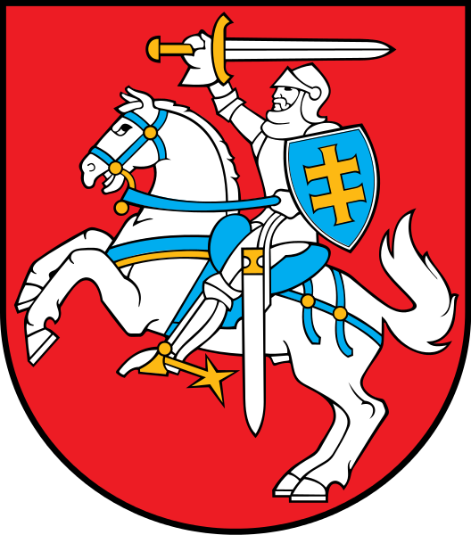 Escudo de Lituania. Lietuvos herbas.