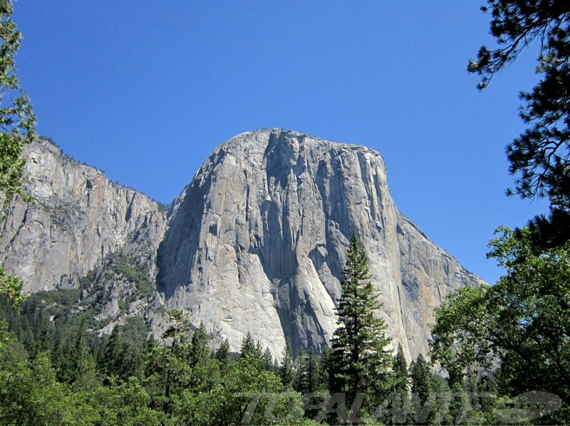 Vista de El Capitán desde Northside Drive. Yosemite National Park CA. USA.