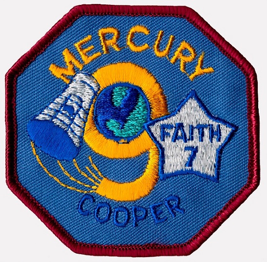 NOMBRE:Mercury Atlas 9> NAVE: Faith 7> FECHA DE LANZAMIENTO: 15 de mayo de 1963> VEHICULO DE LANZAMIENTO: Atlas> TRIPULANTE: Gordon Cooper> OBJETIVO: Vuelo orbital / prueba de duración y experimentos> RESULTADO: Exitoso